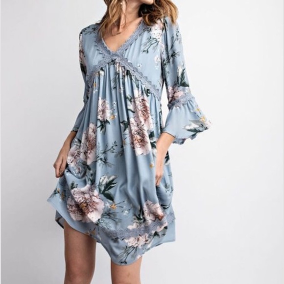 AGP Apparel Dresses & Skirts - •Blue Skies Mini Dress•